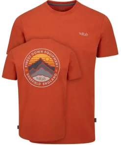T-Shirts & Baselayers-Rab Mens Basecamp 3 Peak Tee - Red Clay