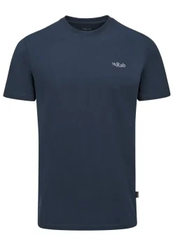 T-Shirts & Baselayers-Rab Mens Basecamp 3 Peak Tee - Tempest Blue