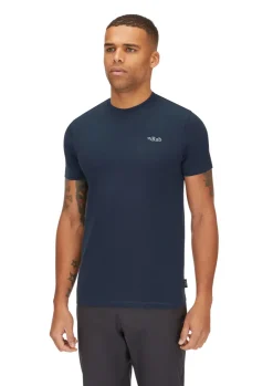 T-Shirts & Baselayers-Rab Mens Basecamp 3 Peak Tee - Tempest Blue