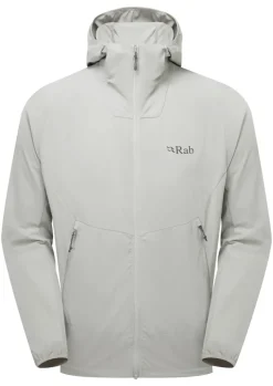 Softshell Jackets-Rab Mens Borealis Hoody - Light Zinc