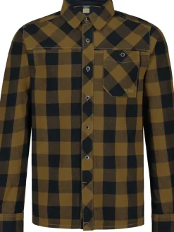 Shirts-Rab Mens Boundary Shirt - Caramel Check