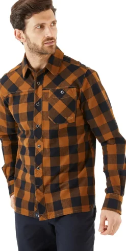 Shirts-Rab Mens Boundary Shirt - Caramel Check