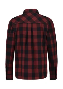 Shirts-Rab Mens Boundary Shirt - Oxblood Red Check