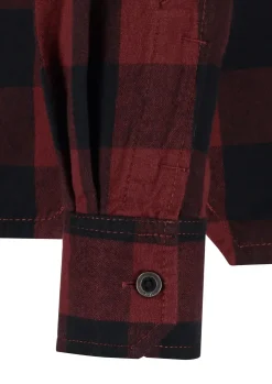 Shirts-Rab Mens Boundary Shirt - Oxblood Red Check