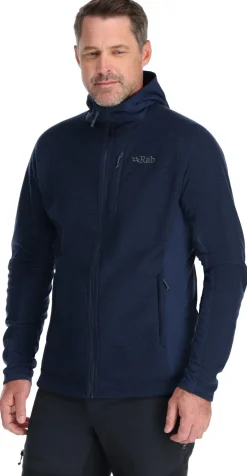 Fleece & Mid Layer-Rab Mens Capacitor Hoody - Deep Ink
