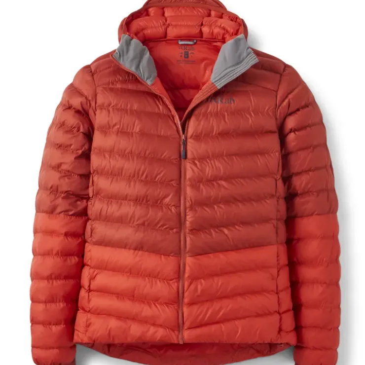 Insulated Jackets-Rab Mens Cirrus Alpine Jacket - Tuscan Red-Dark Horizon