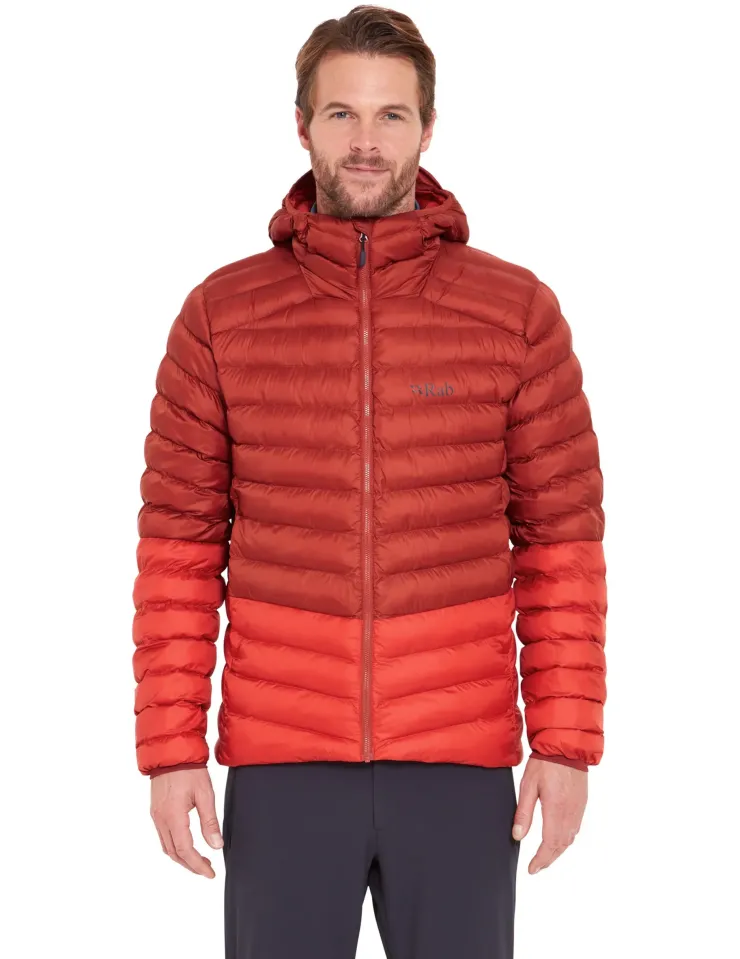 Insulated Jackets-Rab Mens Cirrus Alpine Jacket - Tuscan Red-Dark Horizon