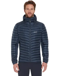 Insulated Jackets-Rab Mens Cirrus Flex Hoody - Tempest Blue