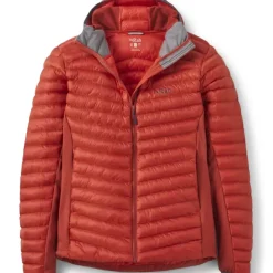 Insulated Jackets-Rab Mens Cirrus Flex Hoody - Tuscan Red