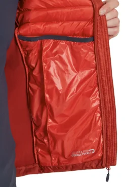 Insulated Jackets-Rab Mens Cirrus Flex Hoody - Tuscan Red