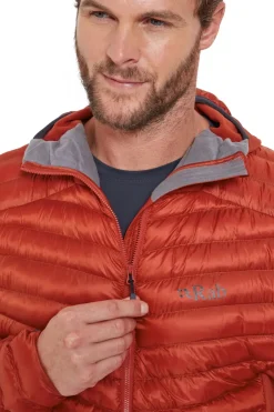 Insulated Jackets-Rab Mens Cirrus Flex Hoody - Tuscan Red