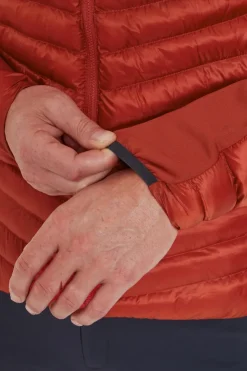 Insulated Jackets-Rab Mens Cirrus Flex Hoody - Tuscan Red