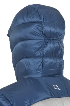Insulated Jackets-Rab Mens Cirrus Ultra Hoody - Tempest Blue-Light Zinc