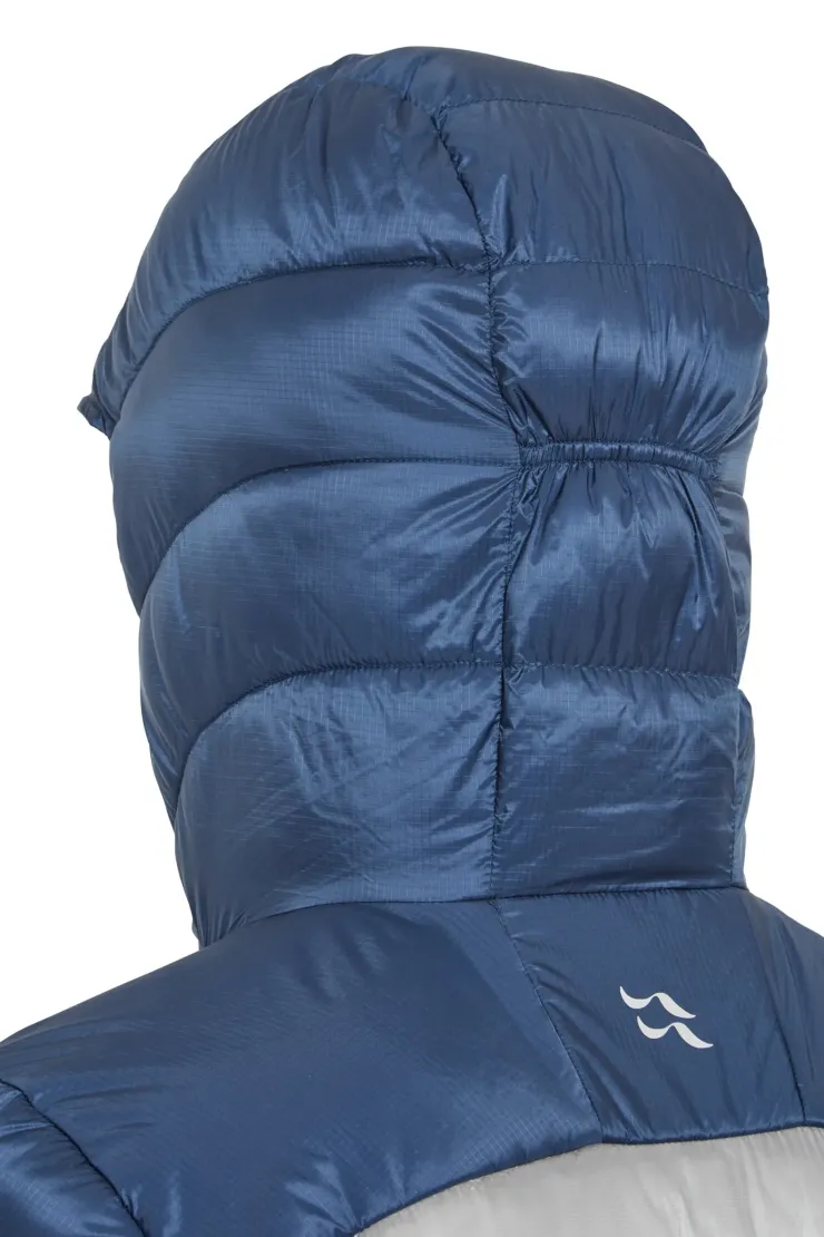 Insulated Jackets-Rab Mens Cirrus Ultra Hoody - Tempest Blue-Light Zinc
