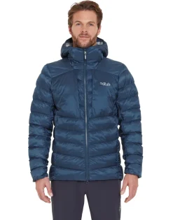 Insulated Jackets-Rab Mens Cirrus Ultra Hoody - Tempest Blue