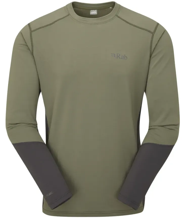 T-Shirts & Baselayers-Rab Mens Conduit Crew - Light Khaki