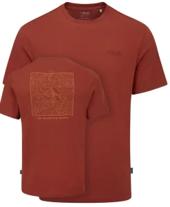 T-Shirts & Baselayers-Rab Mens Crimp Elevation Tee - Tuscan Red