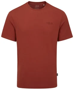 T-Shirts & Baselayers-Rab Mens Crimp Logo Tee - Tuscan Red