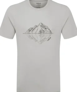 T-Shirts & Baselayers-Rab Mens Crimp Reflection Tee - Light Zinc