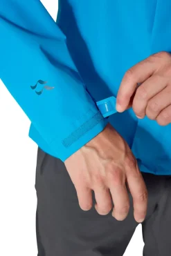 Waterproof Jackets-Rab Mens Downpour Jacket - Maya Blue