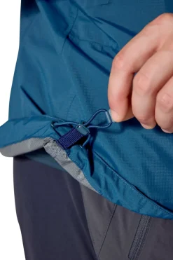 Waterproof Jackets-Rab Mens Downpour Mountain Jacket - Tempest Blue