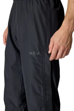 Waterproof Trousers-Rab Mens Downpour Pants - Black
