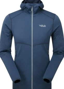 Fleece & Mid Layer-Rab Mens Evolute Hoody - Tempest Blue