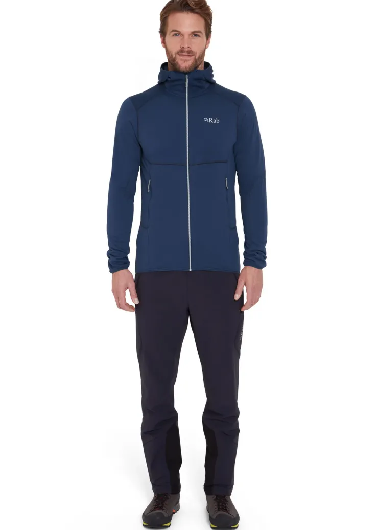 Fleece & Mid Layer-Rab Mens Evolute Hoody - Tempest Blue