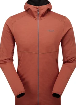 Fleece & Mid Layer-Rab Mens Evolute Hoody - Tuscan Red