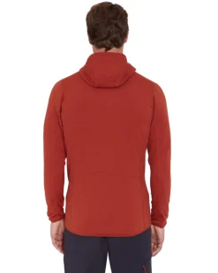 Fleece & Mid Layer-Rab Mens Evolute Hoody - Tuscan Red