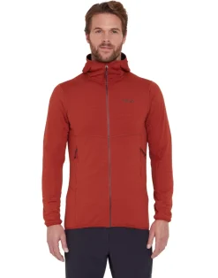 Fleece & Mid Layer-Rab Mens Evolute Hoody - Tuscan Red
