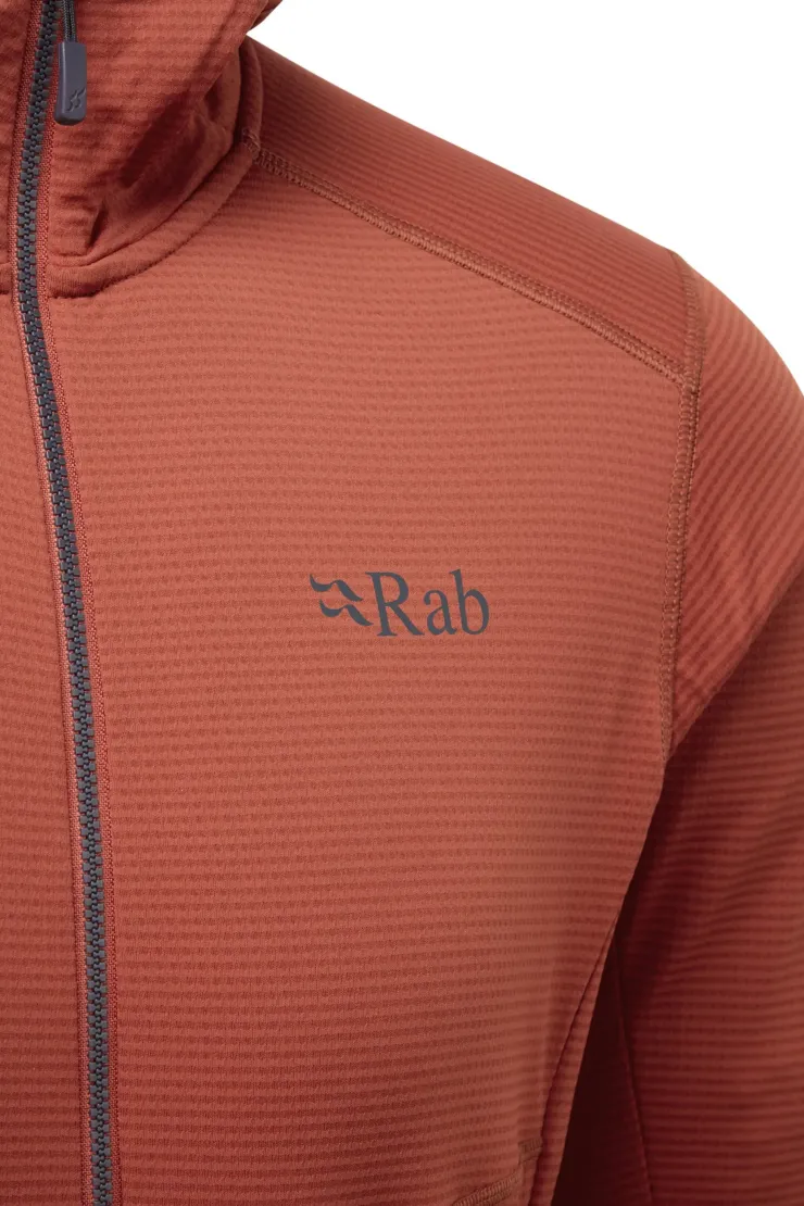 Fleece & Mid Layer-Rab Mens Evolute Hoody - Tuscan Red