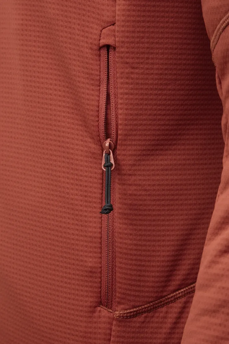 Fleece & Mid Layer-Rab Mens Evolute Hoody - Tuscan Red
