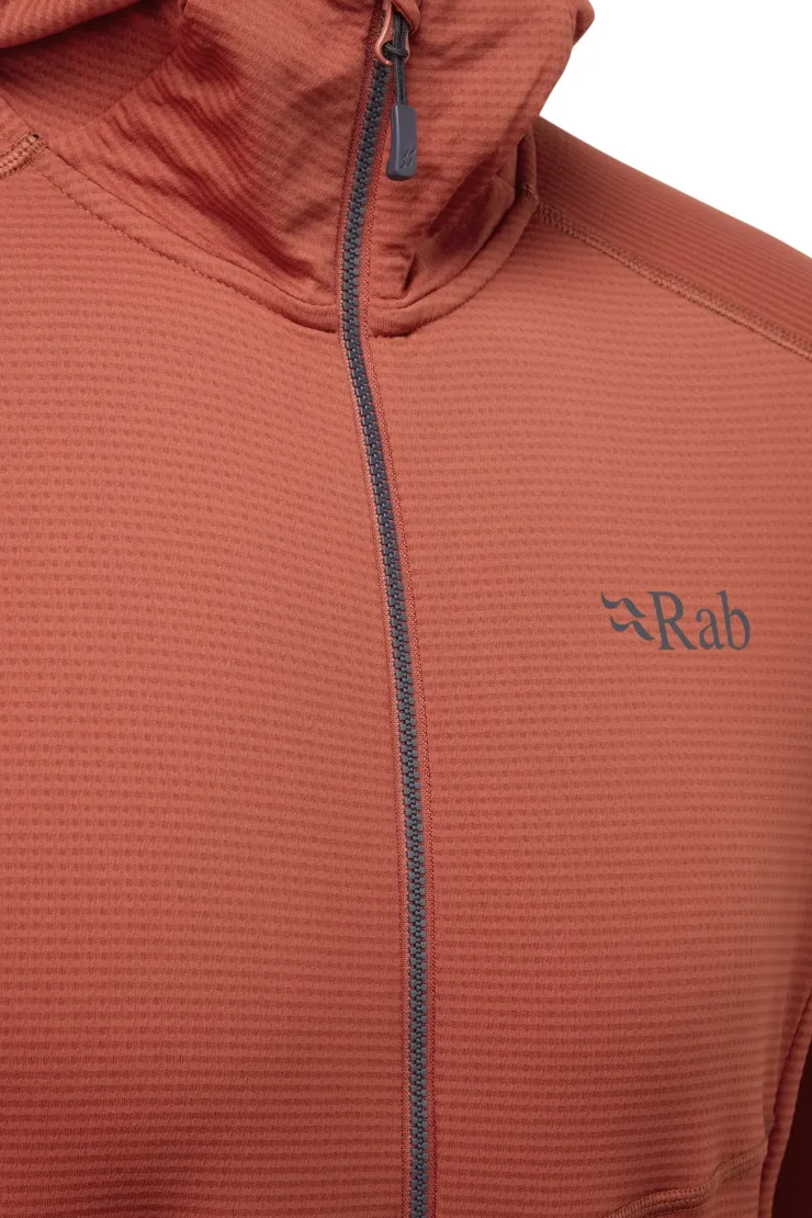 Fleece & Mid Layer-Rab Mens Evolute Hoody - Tuscan Red