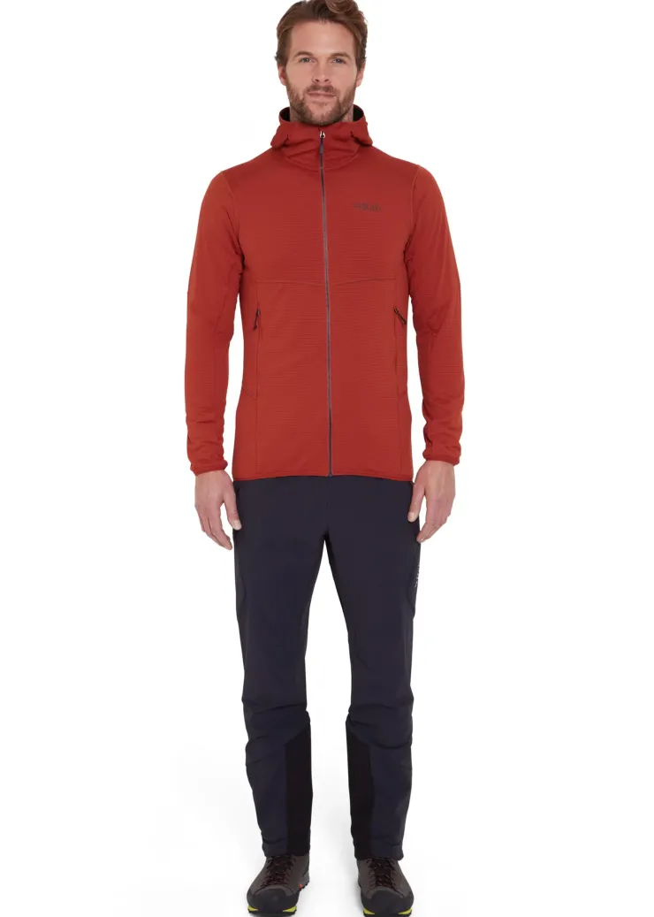 Fleece & Mid Layer-Rab Mens Evolute Hoody - Tuscan Red