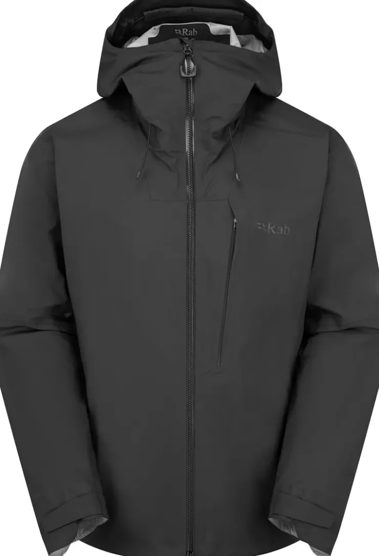 Waterproof Jackets-Rab Mens Firewall Alpine Jacket - Black