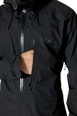 Waterproof Jackets-Rab Mens Firewall Alpine Jacket - Black