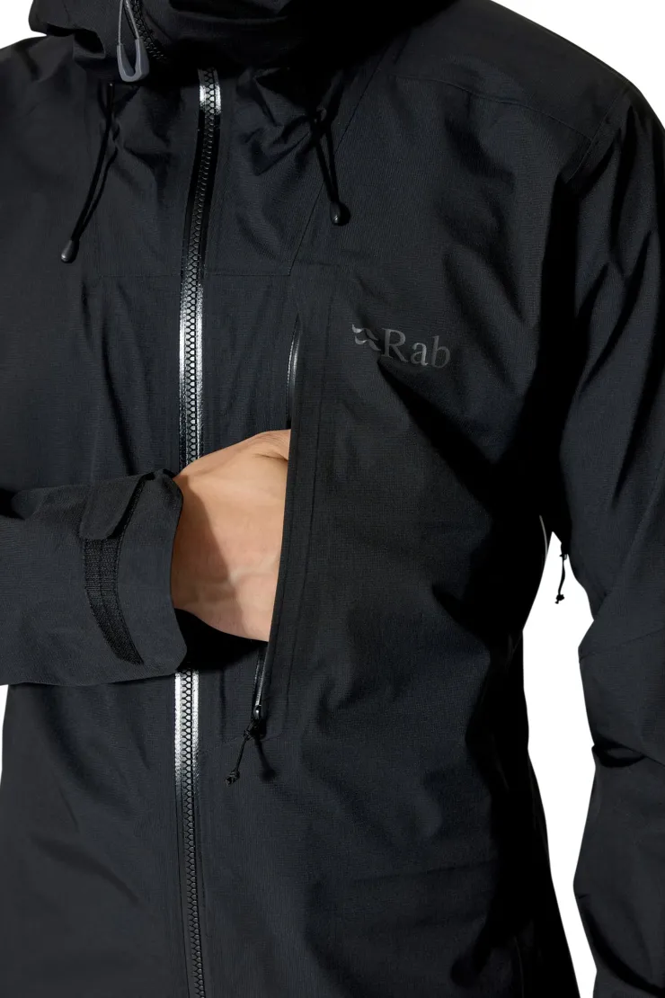 Waterproof Jackets-Rab Mens Firewall Alpine Jacket - Black