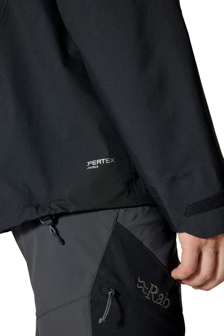 Waterproof Jackets-Rab Mens Firewall Alpine Jacket - Black