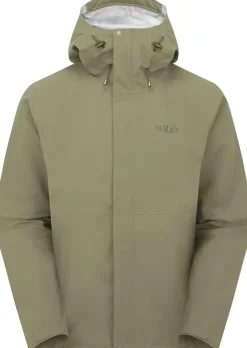 Waterproof Jackets-Rab Mens Firewall Jacket - Light Khaki