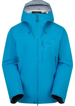 Waterproof Jackets-Rab Mens Firewall Mountain Jacket - Maya Blue