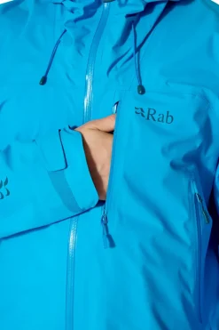 Waterproof Jackets-Rab Mens Firewall Mountain Jacket - Maya Blue