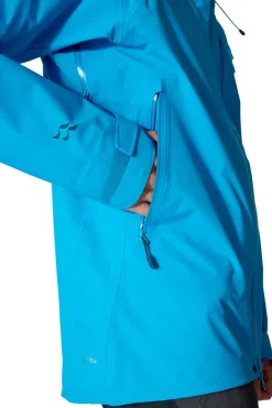 Waterproof Jackets-Rab Mens Firewall Mountain Jacket - Maya Blue
