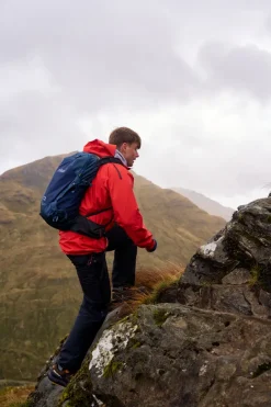Waterproof Jackets-Rab Mens Firewall Mountain Jacket - Dark Horizon