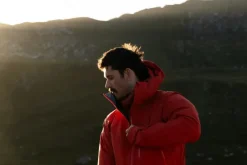 Waterproof Jackets-Rab Mens Firewall Mountain Jacket - Dark Horizon