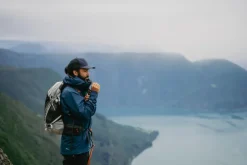 Waterproof Jackets-Rab Mens Firewall Mountain Jacket - Tempest Blue