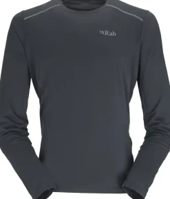 T-Shirts & Baselayers-Rab Mens Force Long Sleeved Tee - Beluga