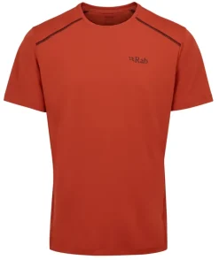T-Shirts & Baselayers-Rab Mens Force Short Sleeved Tee - Tuscan Red