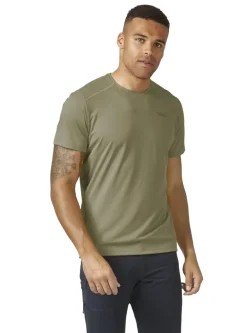 T-Shirts & Baselayers-Rab Mens Force Short Sleeved Tee - Light Khaki