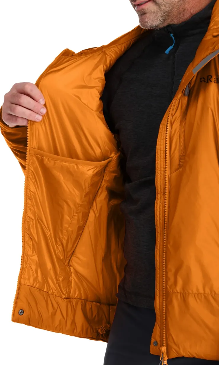 Insulated Jackets-Rab Mens Generator Alpine Jacket - Marmalade